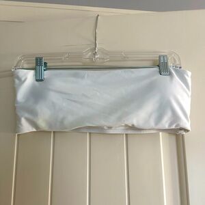 White Bandeau Swim Top